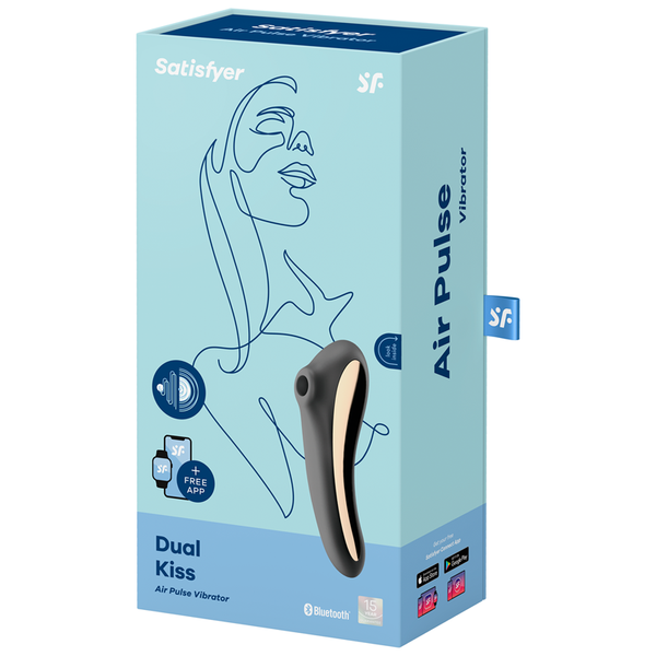 
            
                Load image into Gallery viewer, SATISFYER Dual Kiss Air Pulse &amp;amp; G-Spot Massager - Black
            
        