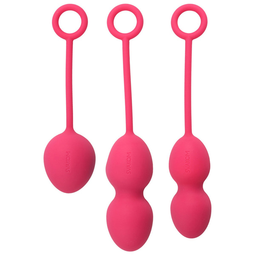 
            
                Load image into Gallery viewer, SVAKOM Nova Weighted Kegel Exercise Ball Set - Plum Red (3 Pack)
            
        