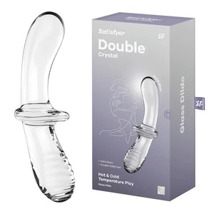 Consolador de cristal de doble punta SATISFYER - Transparente