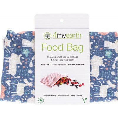 Bolsa de algodón reutilizable para alimentos 4MyEarth - Animales
