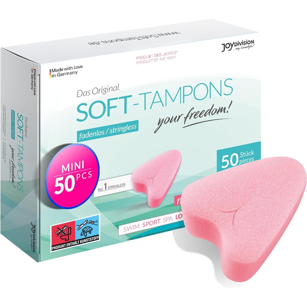 JOY DIVISION Soft Tampon Menstrual Sponges - Mini (50 Pack)