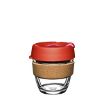 KeepCup Reusable Coffee Cup - Brew Glass & Cork - Small 8oz Orange (Daybreak)