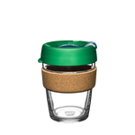 KeepCup Reusable Coffee Cup - Brew Glass & Cork - Medium 12oz Green (Elm)