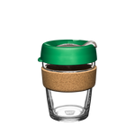 KeepCup Reusable Coffee Cup - Brew Glass & Cork - Medium 12oz Green (Horizon)