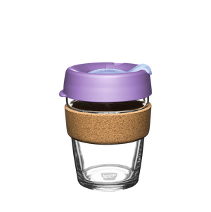 KeepCup Reusable Coffee Cup - Brew Glass & Cork - Medium 12oz Purple (Moonlight)