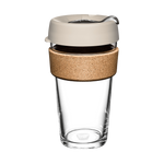 KeepCup Reusable Coffee Cup - Brew Glass & Cork - Large 16oz Taupe (Filter)