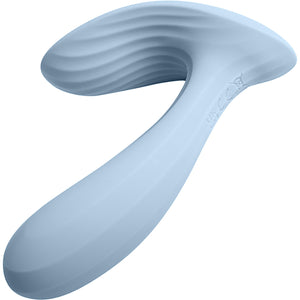 Vibrador portátil doble Erica de SVAKOM, azul polvoriento (controlado por aplicación)