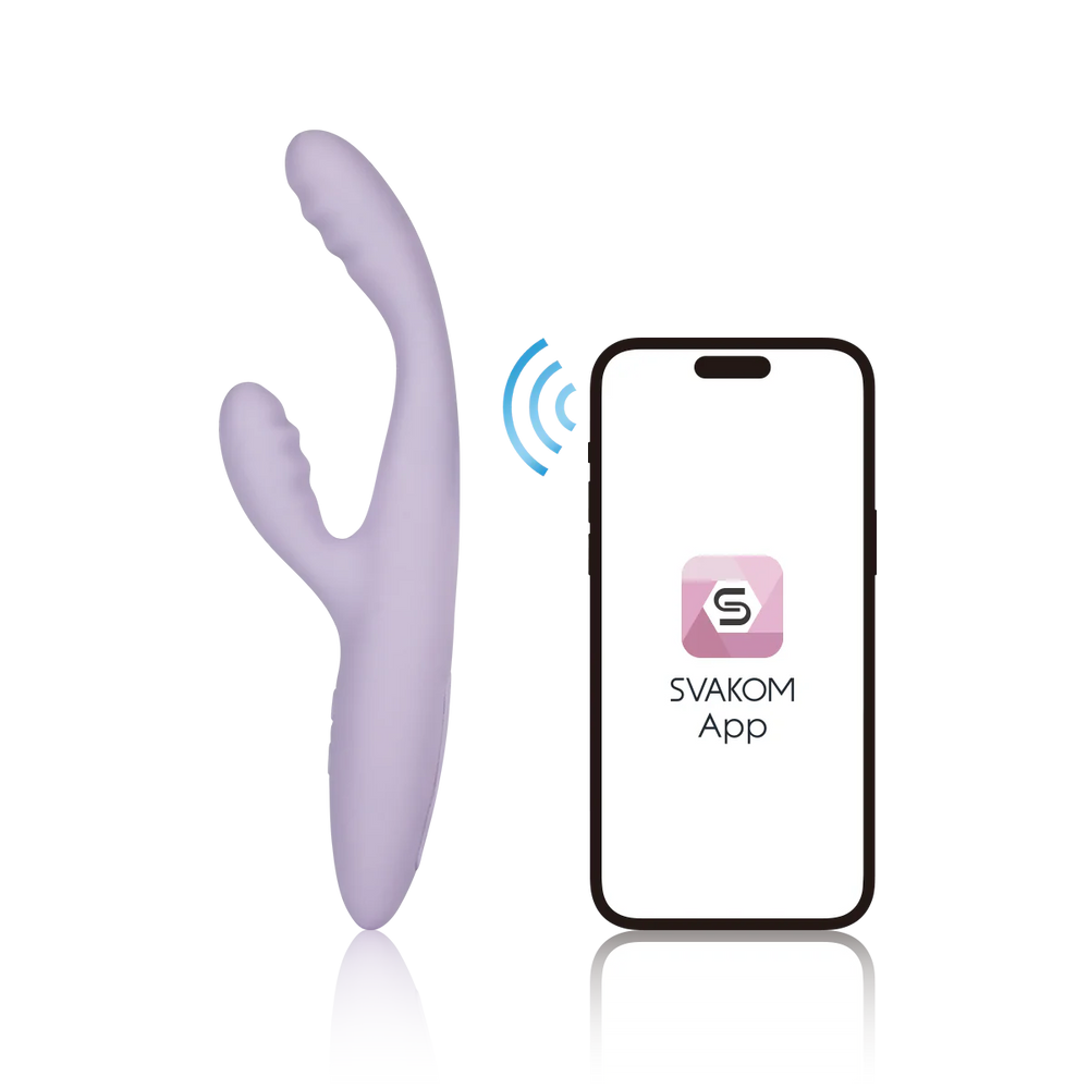 SVAKOM Cici Plus 2 Slim Rabbit Vibrator - Pastel Lilac (App-Contolled)