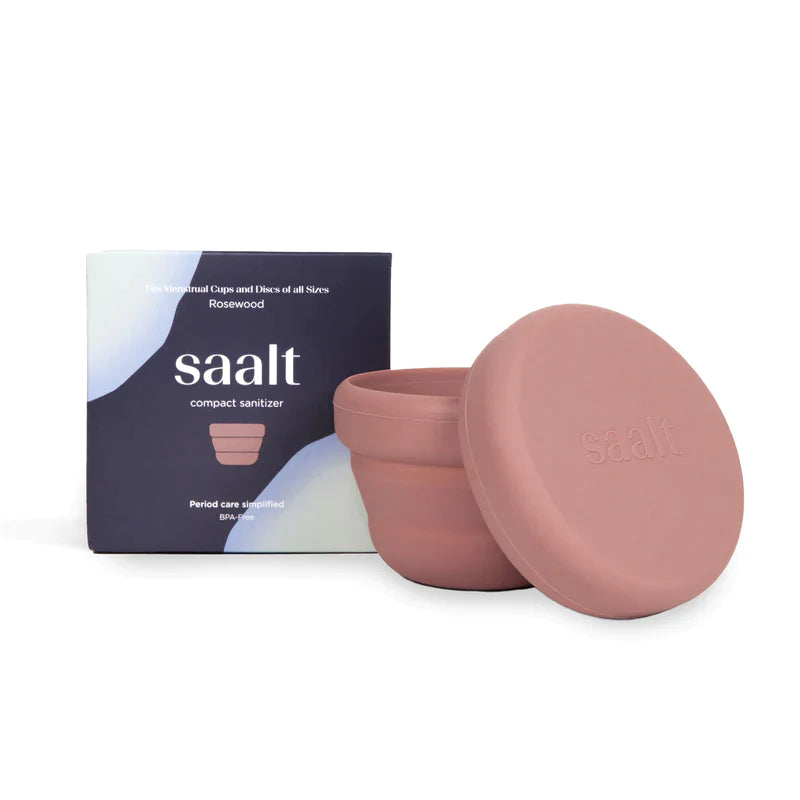 SAALT Compact Menstrual Cup or Disc Sanitiser - Rosewood Pink
