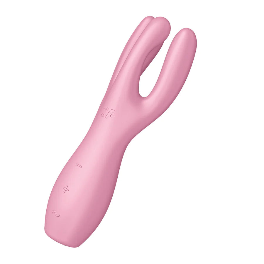 SATISFYER Threesome 3 Clitoral and Labia Stimulator - Pink