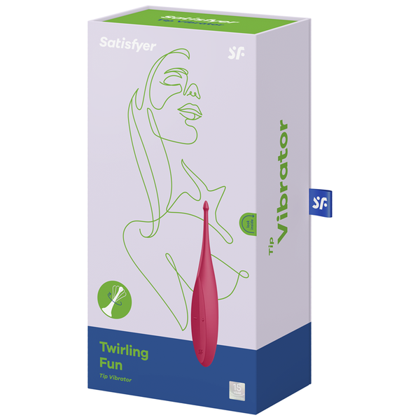 Masajeador de dedos giratorio SATISFYER Fun Spot - Rojo amapola