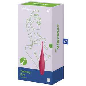 Masajeador de dedos giratorio SATISFYER Fun Spot - Rojo amapola