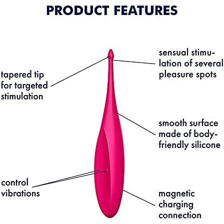 Masajeador de dedos giratorio SATISFYER Fun Spot - Rojo amapola