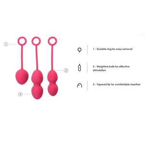 SVAKOM Nova Weighted Kegel Exercise Ball Set - Violet (3 Pack)