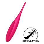 Masajeador de dedos giratorio SATISFYER Fun Spot - Rojo amapola