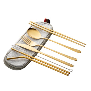 Wombat Stainless Steel Travel Cutlery Set - Gold