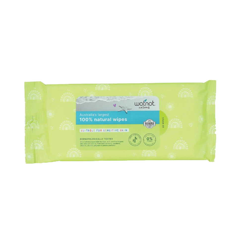 Recambio de toallitas de viaje biodegradables WOTNOT (20 toallitas)
