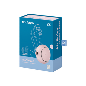 SATISFYER Pro To Go 3: Air Pulse Stimulator + Vibrator - Rose