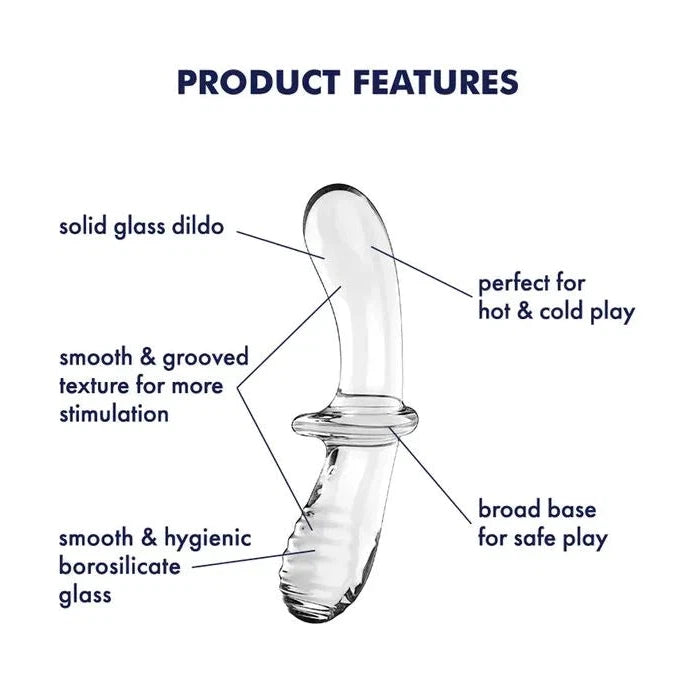 Consolador de cristal de doble punta SATISFYER - Transparente