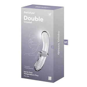 Consolador de cristal de doble punta SATISFYER - Transparente