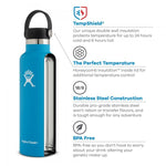 Hydro Flask Insulated Stainless Steel Drink Bottle (709ml) - Standard Mouth Black