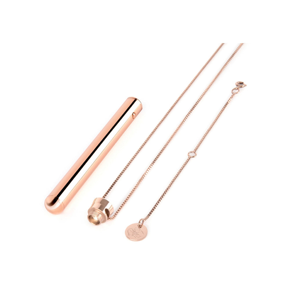 LE WAND Chrome Vibrating Necklace - Rose Gold