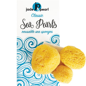 JADE & PEARL Reusable Sea Pearl Classic Menstrual Sponge - Multi Size (3 Pack)