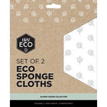 Paños de esponja compostables Ever Eco - Hojas escandinavas (paquete de 2)