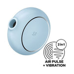 SATISFYER Pro To Go 3: Estimulador + Vibrador Air Pulse - Azul