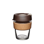 KeepCup Reusable Coffee Cup - Brew Glass & Cork - Medium 12oz Brown (Almond)