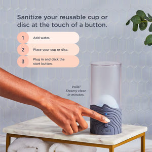 SAALT Steam Steriliser for Menstrual Cups & Discs - Arctic White