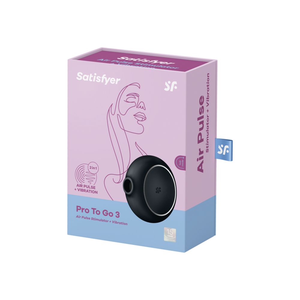 
            
                Load image into Gallery viewer, SATISFYER Pro To Go 3: Air Pulse Stimulator + Vibrator - Black
            
        
