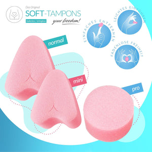 JOY DIVISION Soft Tampon Menstrual Sponges - Normal (3 Pack)