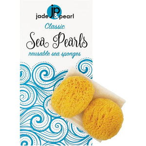 JADE & PEARL Reusable Sea Pearl Classic Menstrual Sponge - Medium (2 Pack)