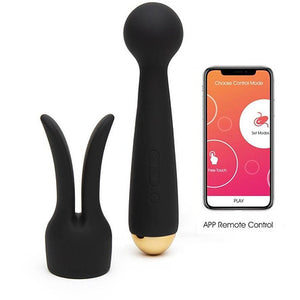 Vibrador masajeador interactivo con calefacción Emma Neo de SVAKOM (control interactivo por aplicación, video y cámara web) - Negro