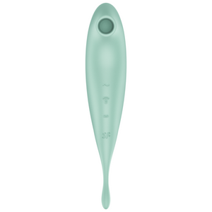SATISFYER Twirling Pro+ Hybrid Clitoral Air Pulse Stimulator & Tip Vibrator (App Controlled) - Mint