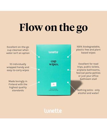 LUNETTE Menstrual Cup Wipes (10 wipes)