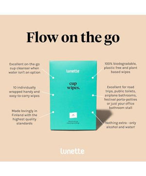 LUNETTE Menstrual Cup Wipes (10 wipes)