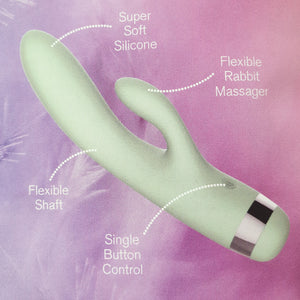 
            
                Load image into Gallery viewer, PLAYFUL Soft Stunner Rabbit Vibrator - Mint Green
            
        