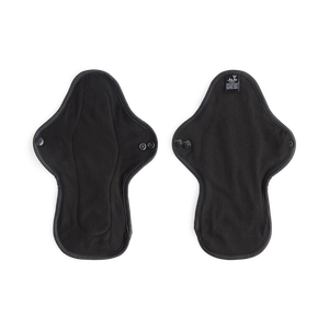 JUJU Reusable Cloth Pad - Black Organic Cotton Large
