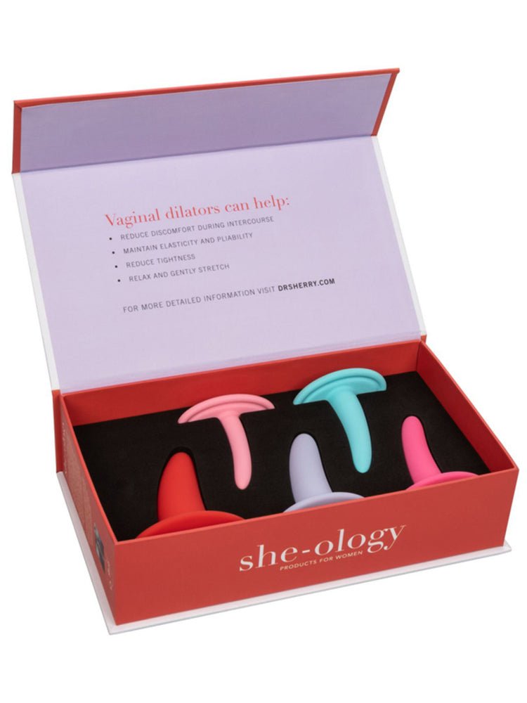 
            
                Load image into Gallery viewer, CALEXOTICS She-ology Wearable Dilator Set (5 Sizes)
            
        