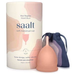 
            
                Load image into Gallery viewer, SAALT Menstrual Cup Soft - Regular Desert Blush
            
        