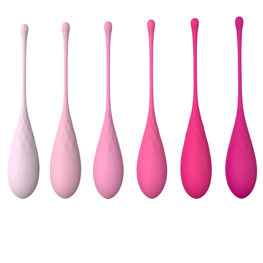 Set de entrenamiento de huevos de Kegel con peso PLAYFUL Diamonds (paquete de 6)
