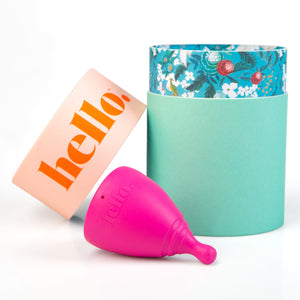 HELLO Menstrual Cup - Large Fuschia Pink