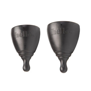 HELLO Menstrual Cup Double Box - XS Black + S/M Black