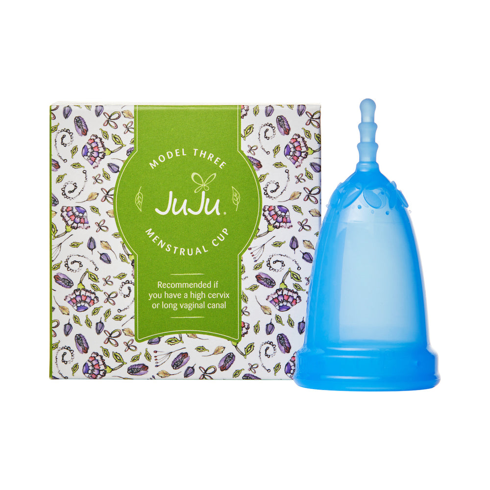 JUJU Menstrual Cup - Model 3 (High Cervix) Blue