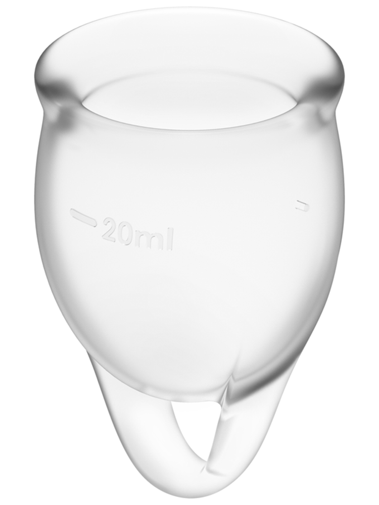 
            
                Load image into Gallery viewer, SATISFYER Menstrual Cup with Loop Stem - Clear (2 Pack)
            
        