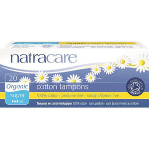 NATRACARE Organic Tampons - Super (20 Tampons)