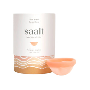
            
                Load image into Gallery viewer, SAALT Reusable Menstrual Disc - Small Sunset Coral
            
        