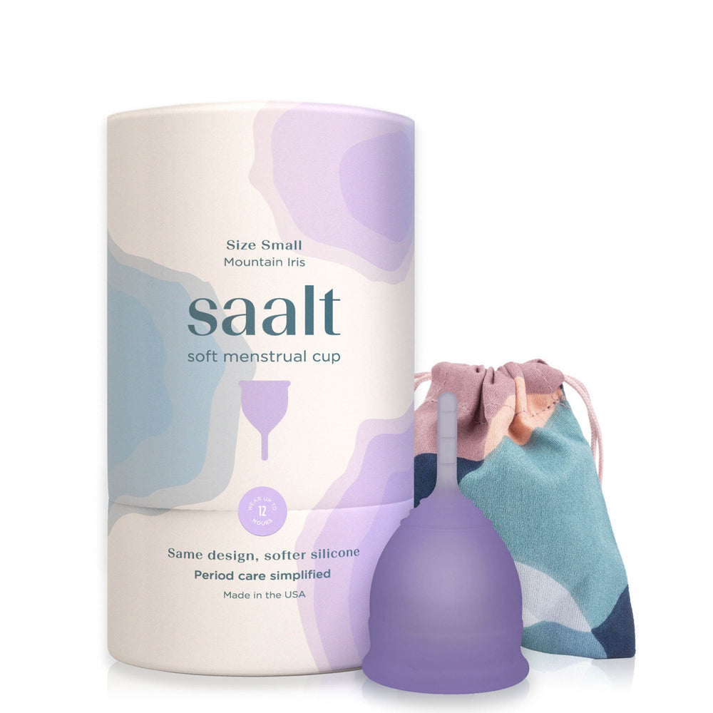 SAALT Menstrual Cup Soft - Small Mountain Iris Purple